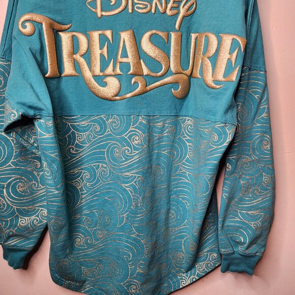Disney Treasure Spirit Jersey Inaugural Sailing Adult Size Small Teal Gold - Picture 10 of 13